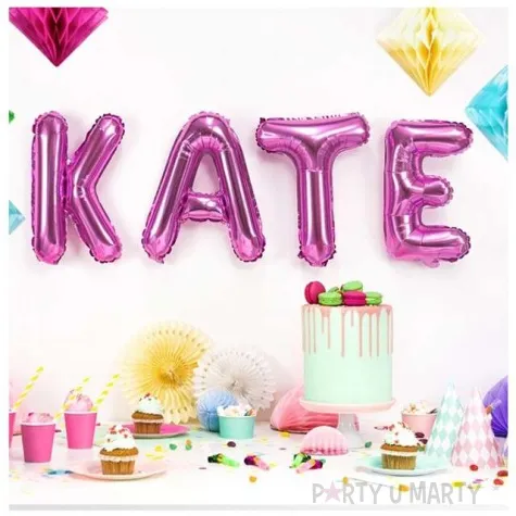 balon foliowy litera k rozowy partydeco 14 ltr