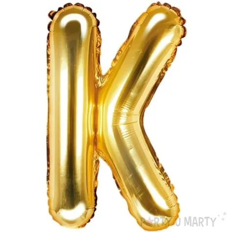 balon foliowy litera k zloty partydeco 14 ltr