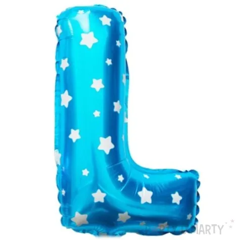 balon foliowy litera l gwiazdki blekitny oem 16 ltr