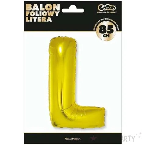 balon foliowy litera l zloty godan 32 ltr