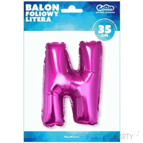 balon foliowy litera n 14 godan rozowy