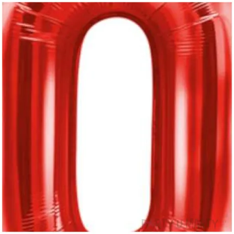 balon foliowy litera o czerwony partydeco 14 ltr