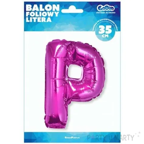 balon foliowy litera p 14 godan rozowy