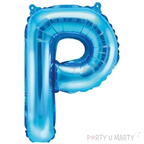 balon foliowy litera p 14 partydeco niebieski