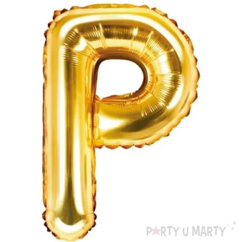 balon foliowy litera p 14 partydeco zloty