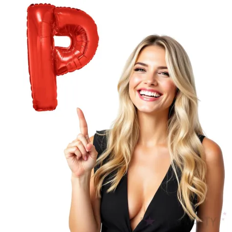 balon foliowy litera p czerwony funny fashion 40 ltr