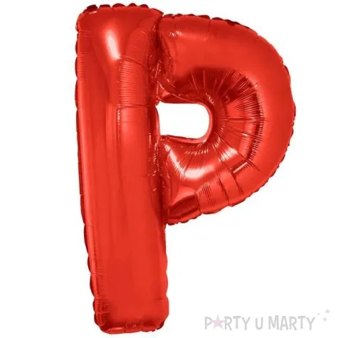 balon foliowy litera p czerwony funny fashion 40 ltr