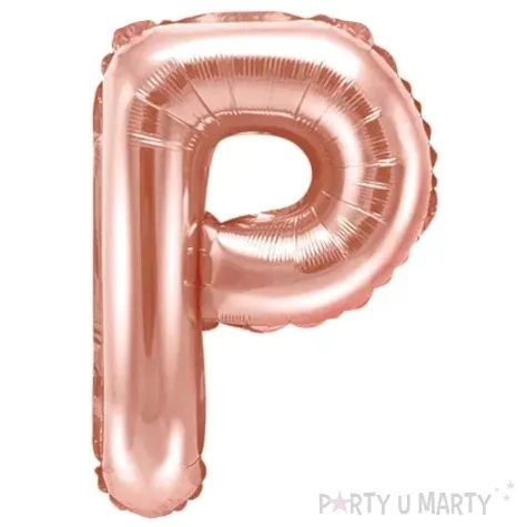 balon foliowy litera p rozowe zloto partydeco 14 ltr