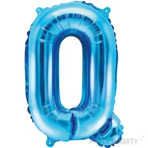 balon foliowy litera q 14 partydeco niebieski