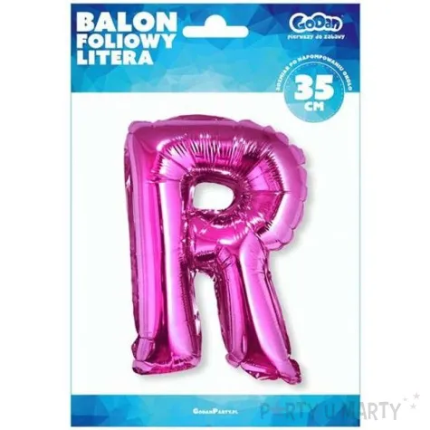 balon foliowy litera r 14 godan rozowy