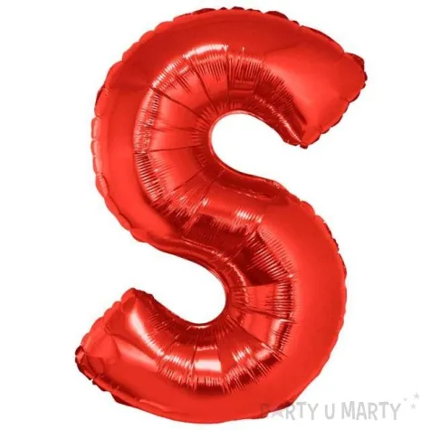 balon foliowy litera s czerwony funny fashion 40 ltr