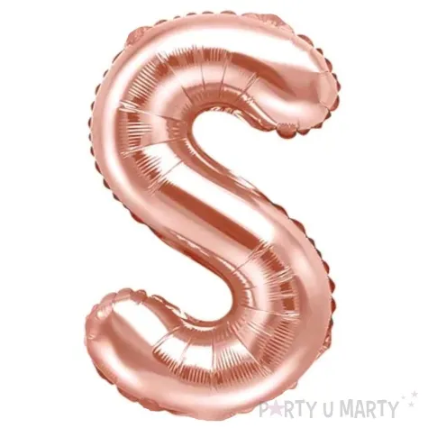 balon foliowy litera s rozowe zloto partydeco 14 ltr
