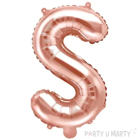 balon foliowy litera s rozowe zloto partydeco 14 ltr