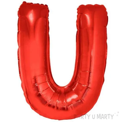 balon foliowy litera u czerwony funny fashion 40 ltr