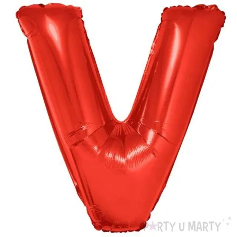 balon foliowy litera v czerwony funny fashion 40 ltr
