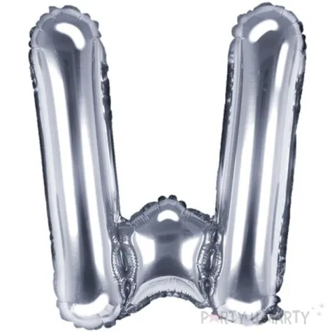 balon foliowy litera w 14 partydeco srebrny