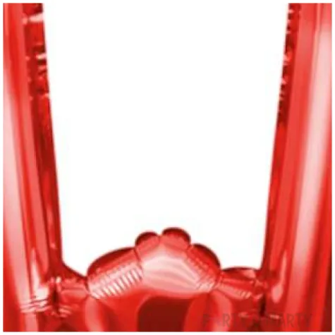 balon foliowy litera w czerwony partydeco 14 ltr
