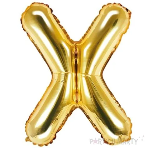 balon foliowy litera x 14 partydeco zloty