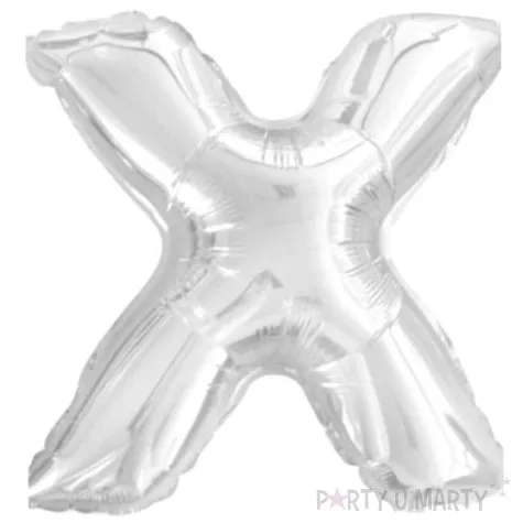 balon foliowy litera x 16 oem srebrny