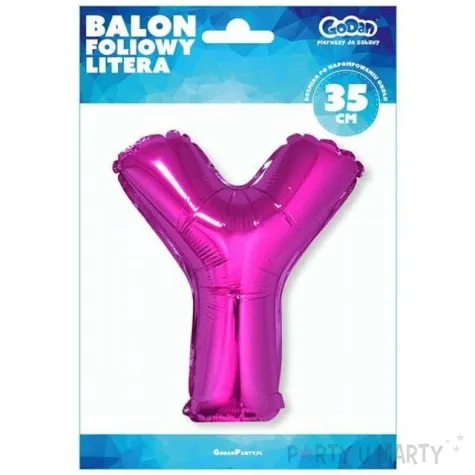 balon foliowy litera y 14 godan rozowy