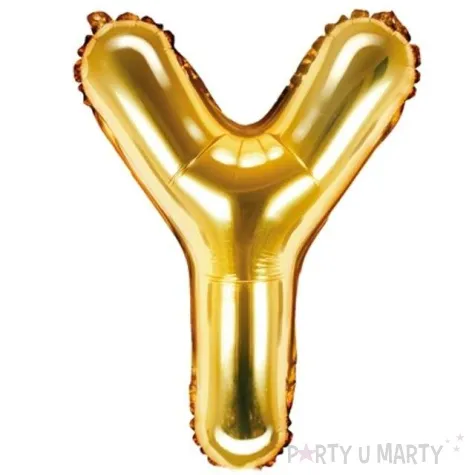 balon foliowy litera y 14 partydeco zloty