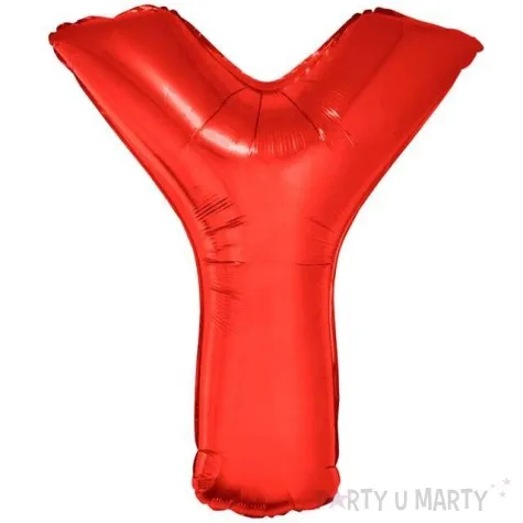 balon foliowy litera y czerwony funny fashion 40 ltr