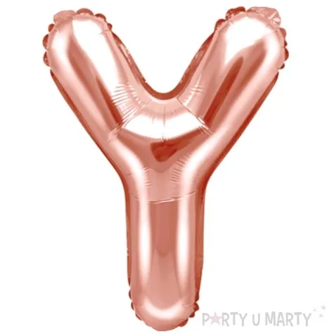balon foliowy litera y rozowe zloto partydeco 14 ltr