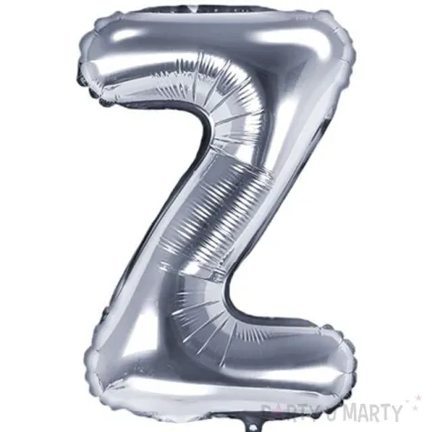 balon foliowy litera z 14 partydeco srebrny