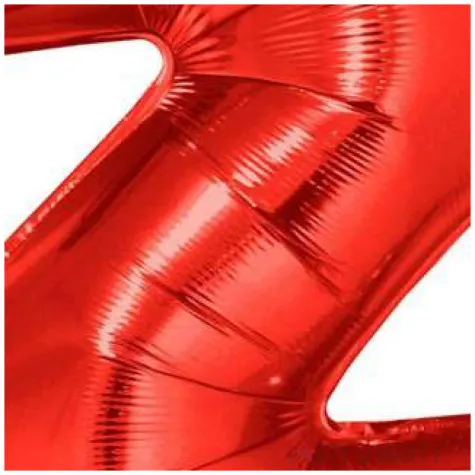 balon foliowy litera z czerwony funny fashion 40 ltr