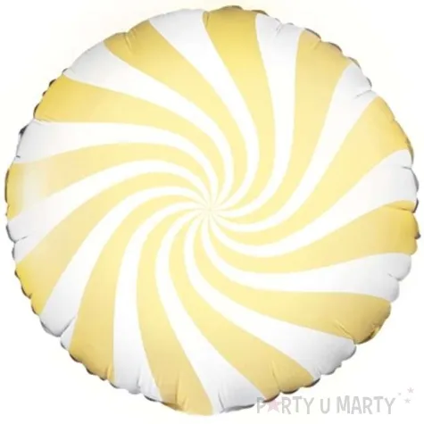 balon foliowy lizak zolty jasny partydeco 18 rnd