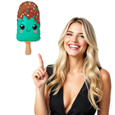 balon foliowy lod na patyku turkusowy flexmetal 24 shp