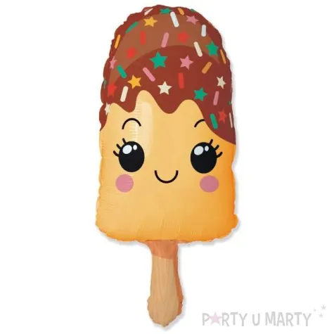 balon foliowy lod na patyku zolty flexmetal 24 shp