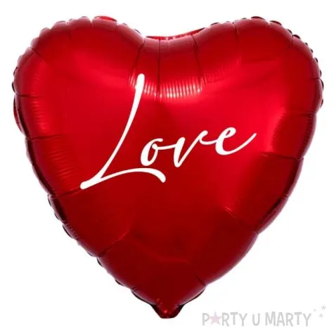 balon foliowy love czerwony 18 hrt