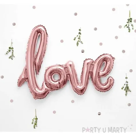 balon foliowy love rozowe zloto partydeco 28 shp