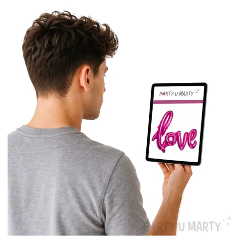 balon foliowy love rozowy jix 27 shp