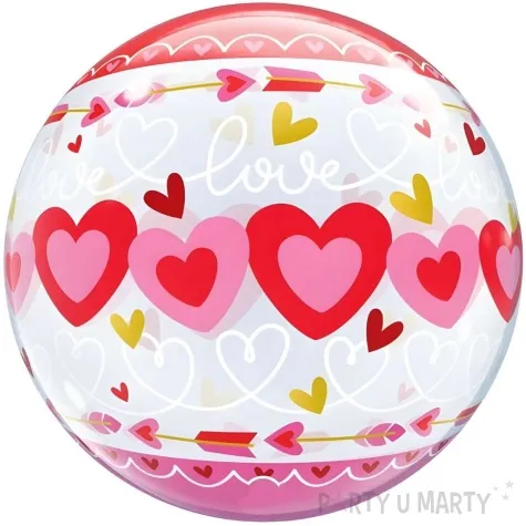 balon foliowy love serduszka qualatex bubbles 22 orb