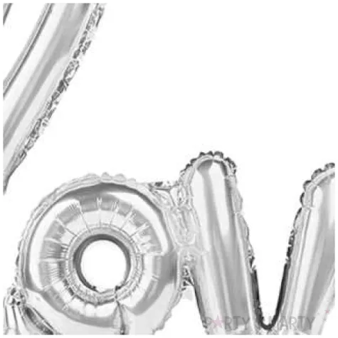 balon foliowy love srebrny patypal 38 shp