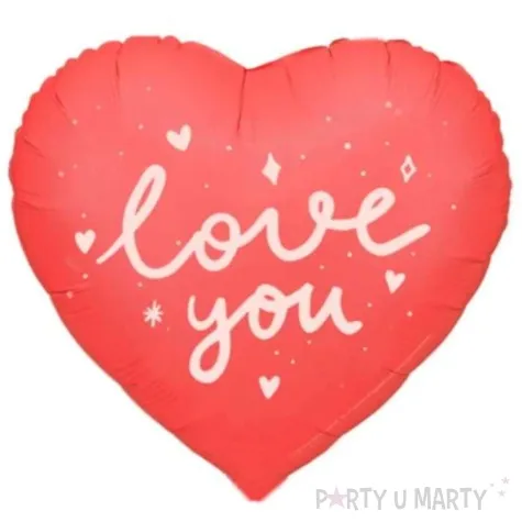 balon foliowy love you czerwony partydeco 18 hrt