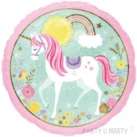 balon foliowy magiczny jednorozec amscan 9 rnd