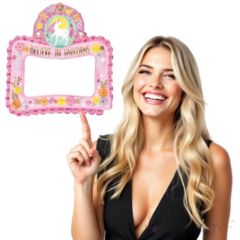balon foliowy magiczny jednorozec ramka selfie amscan 26 shp