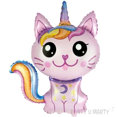 balon foliowy magiczny rozowy kot flexmetal 24 shp