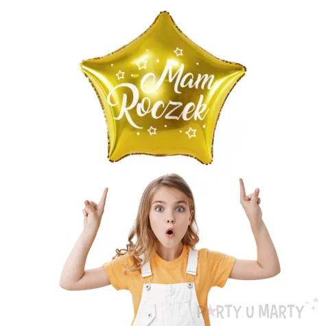 balon foliowy mam juz roczek zloty partydeco 19 str