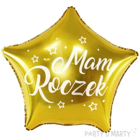 balon foliowy mam juz roczek zloty partydeco 19 str