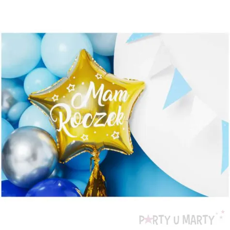 balon foliowy mam juz roczek zloty partydeco 19 str