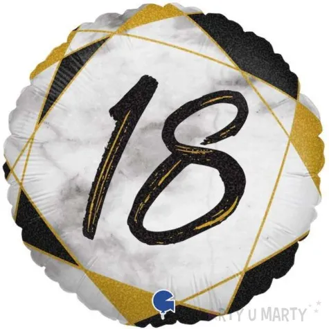 balon foliowy marmur 18 czarny grabo 18 rnd