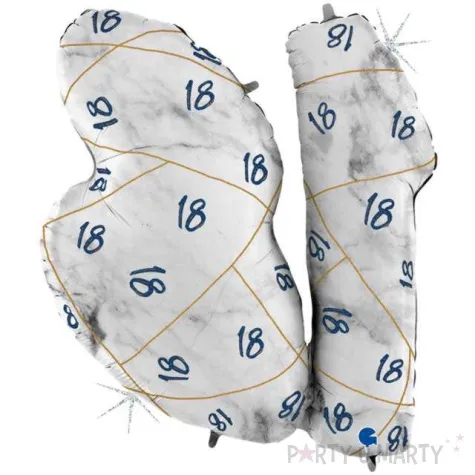 balon foliowy marmur 18 granatowy grabo 38 shp