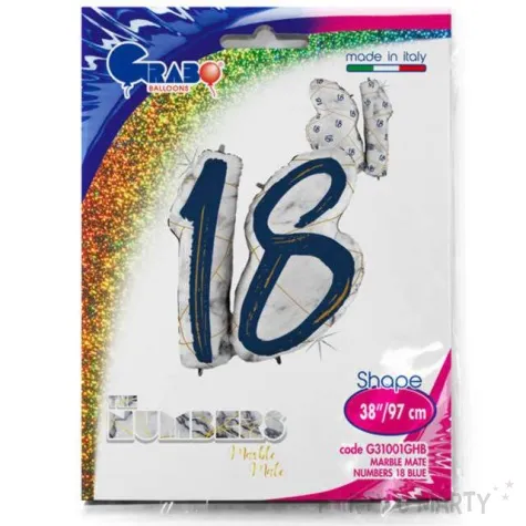 balon foliowy marmur 18 granatowy grabo 38 shp