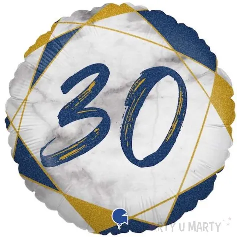 balon foliowy marmur 30 granatowy grabo 18 rnd