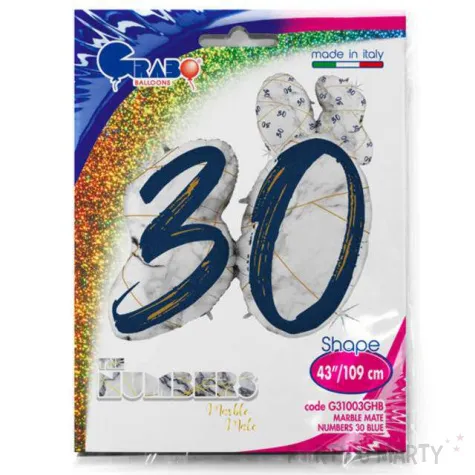 balon foliowy marmur 30 granatowy grabo 43 shp