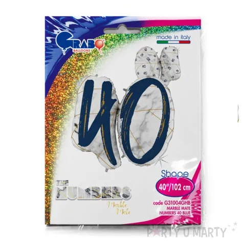 balon foliowy marmur 40 granatowy grabo 40 shp